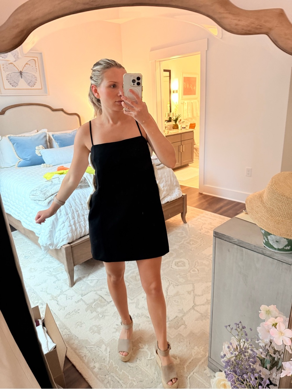 Nasty Gal Black Mini Dress with White Bow Cutouts - Picture 5 of 6